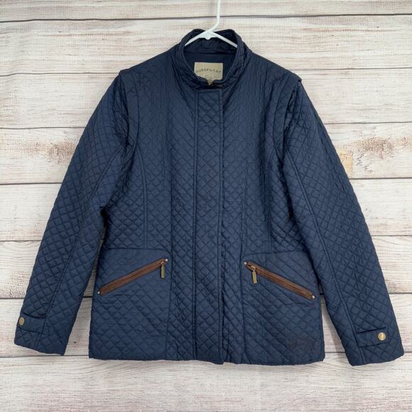 Horseware Ireland Quilted Equestrian Jacket Men's Size Medium Navy Blue - Picture 1 of 13